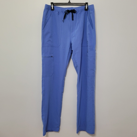 Figs Men's Cairo Cargo Scrub Pants, Size L, Ceil Blue, Healthcare Nursing Doctor - Picture 6 of 16